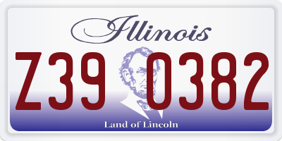 IL license plate Z390382