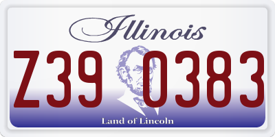 IL license plate Z390383