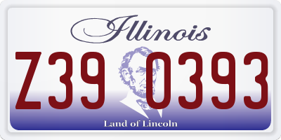 IL license plate Z390393