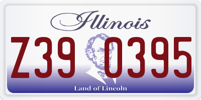 IL license plate Z390395
