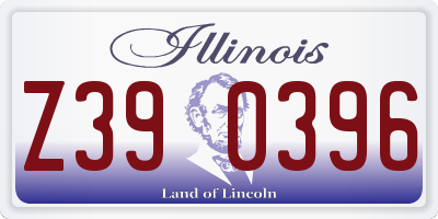 IL license plate Z390396