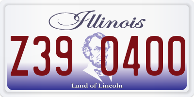 IL license plate Z390400