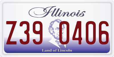 IL license plate Z390406