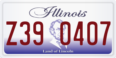 IL license plate Z390407