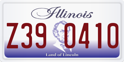 IL license plate Z390410