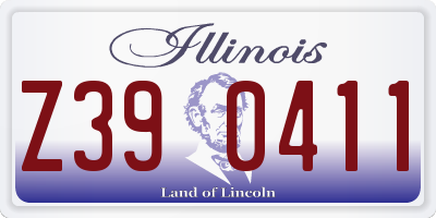 IL license plate Z390411