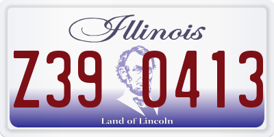 IL license plate Z390413