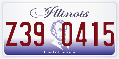 IL license plate Z390415
