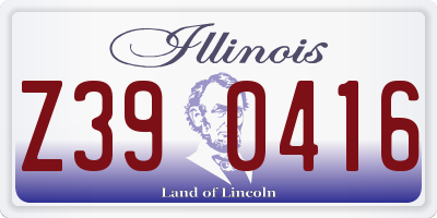 IL license plate Z390416
