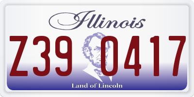 IL license plate Z390417
