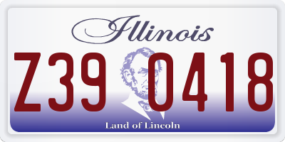 IL license plate Z390418