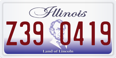 IL license plate Z390419