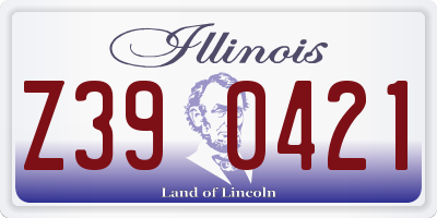 IL license plate Z390421