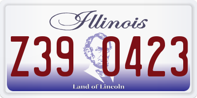 IL license plate Z390423