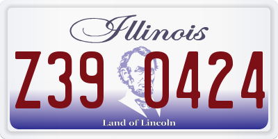 IL license plate Z390424
