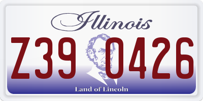 IL license plate Z390426