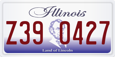 IL license plate Z390427