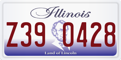 IL license plate Z390428