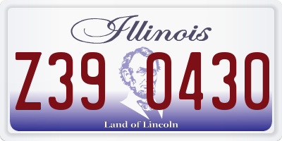 IL license plate Z390430