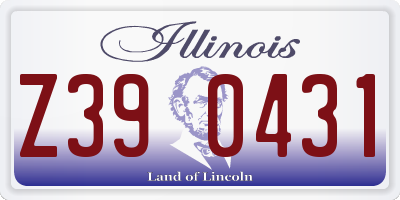 IL license plate Z390431