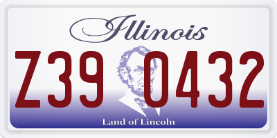 IL license plate Z390432