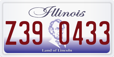 IL license plate Z390433