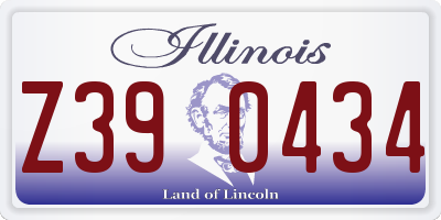 IL license plate Z390434