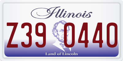 IL license plate Z390440