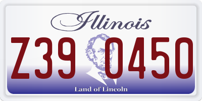 IL license plate Z390450