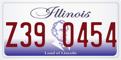 IL license plate Z390454