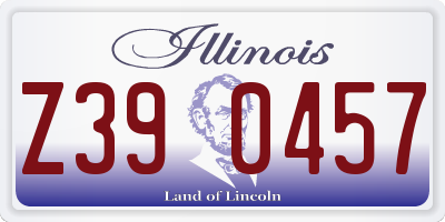 IL license plate Z390457