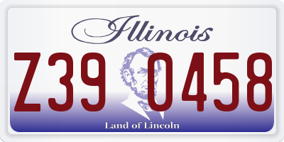 IL license plate Z390458