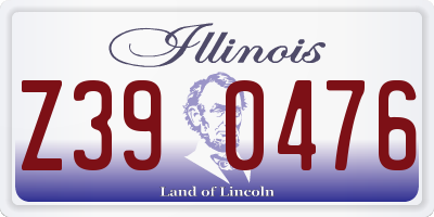 IL license plate Z390476