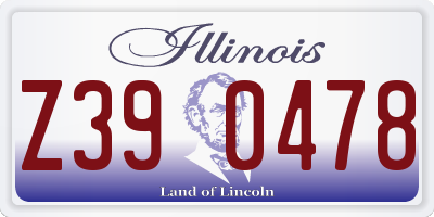 IL license plate Z390478