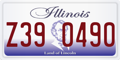 IL license plate Z390490