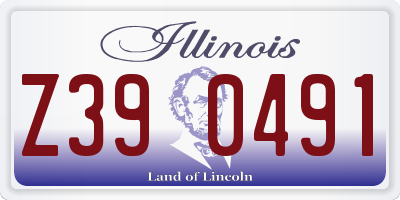 IL license plate Z390491