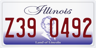 IL license plate Z390492