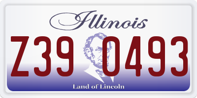 IL license plate Z390493
