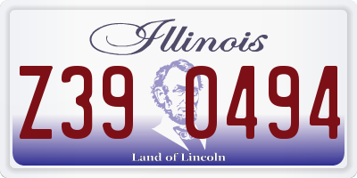 IL license plate Z390494