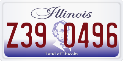IL license plate Z390496