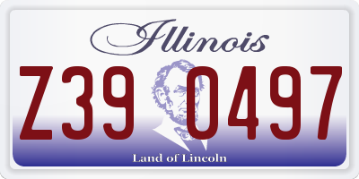 IL license plate Z390497