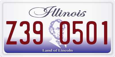 IL license plate Z390501