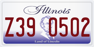 IL license plate Z390502