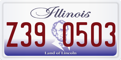IL license plate Z390503