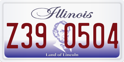 IL license plate Z390504
