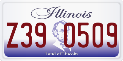 IL license plate Z390509