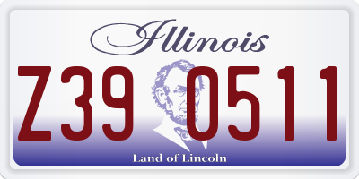 IL license plate Z390511