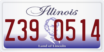 IL license plate Z390514
