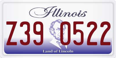 IL license plate Z390522