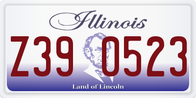 IL license plate Z390523